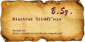 Bisztrai Szidónia névjegykártya